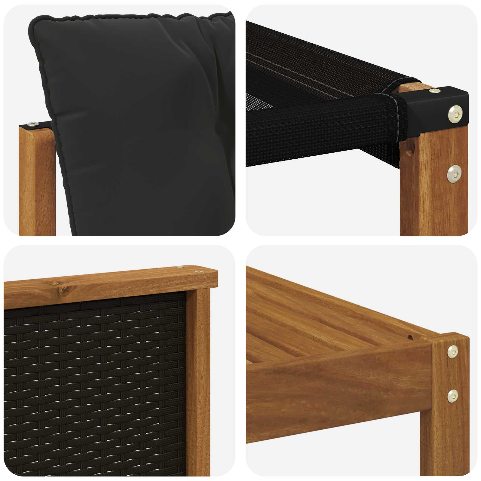 Ensemble de canapés d'extérieur 9 pcs Naturel et noir - XIOS