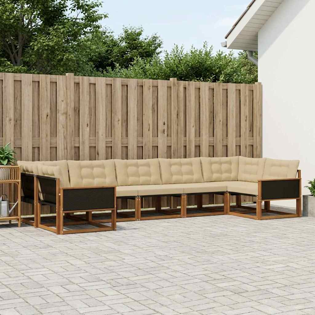 Ensemble de canapés d'extérieur 7 pcs Naturel et Beige - XIOS