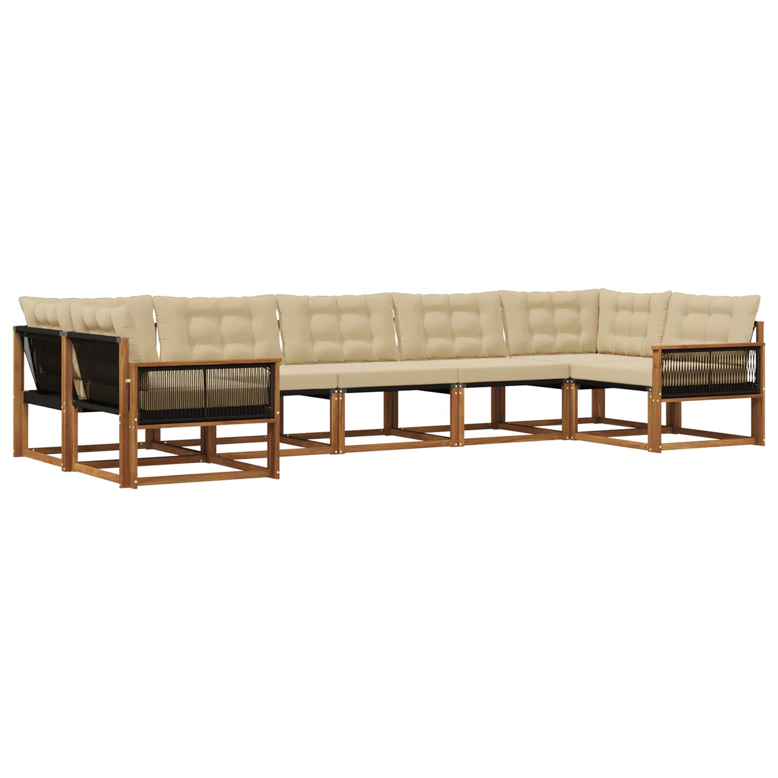 Ensemble de canapés d'extérieur 7 pcs Naturel et Beige - XIOS
