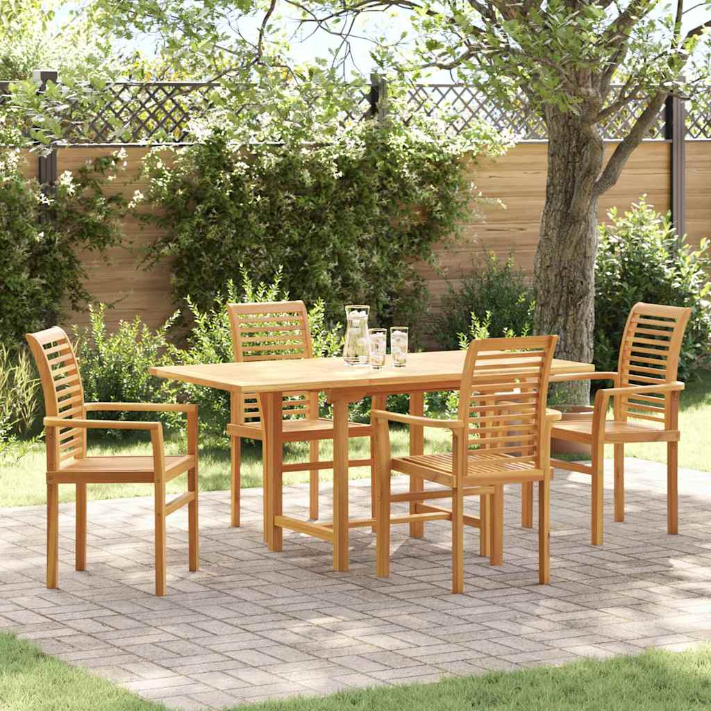 Ensemble de salle à manger pour jardin 5 pcs Marron - XIOS