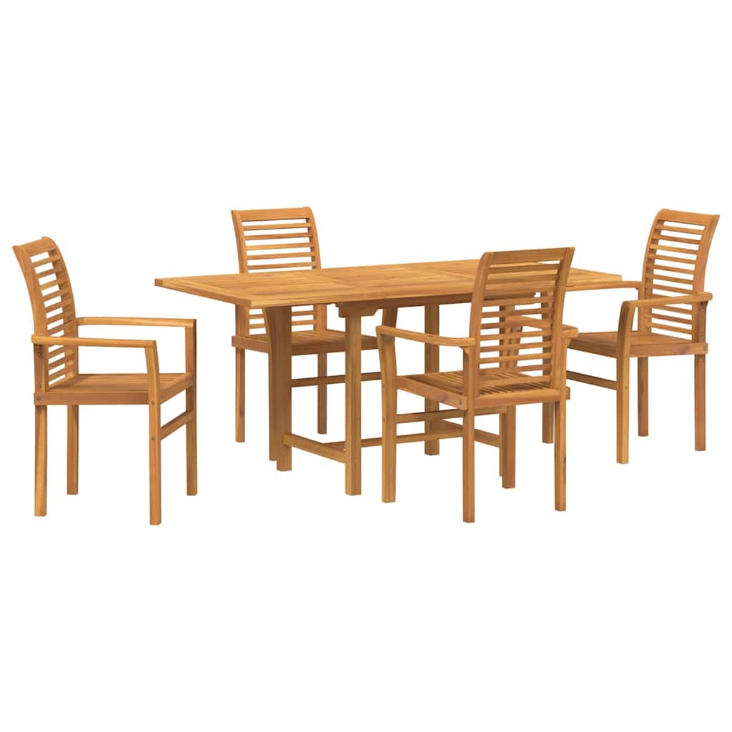 Ensemble de salle à manger pour jardin 5 pcs Marron - XIOS