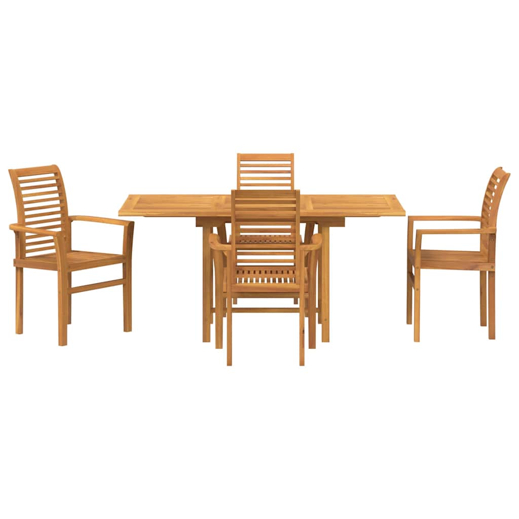 Ensemble de salle à manger pour jardin 5 pcs Marron - XIOS