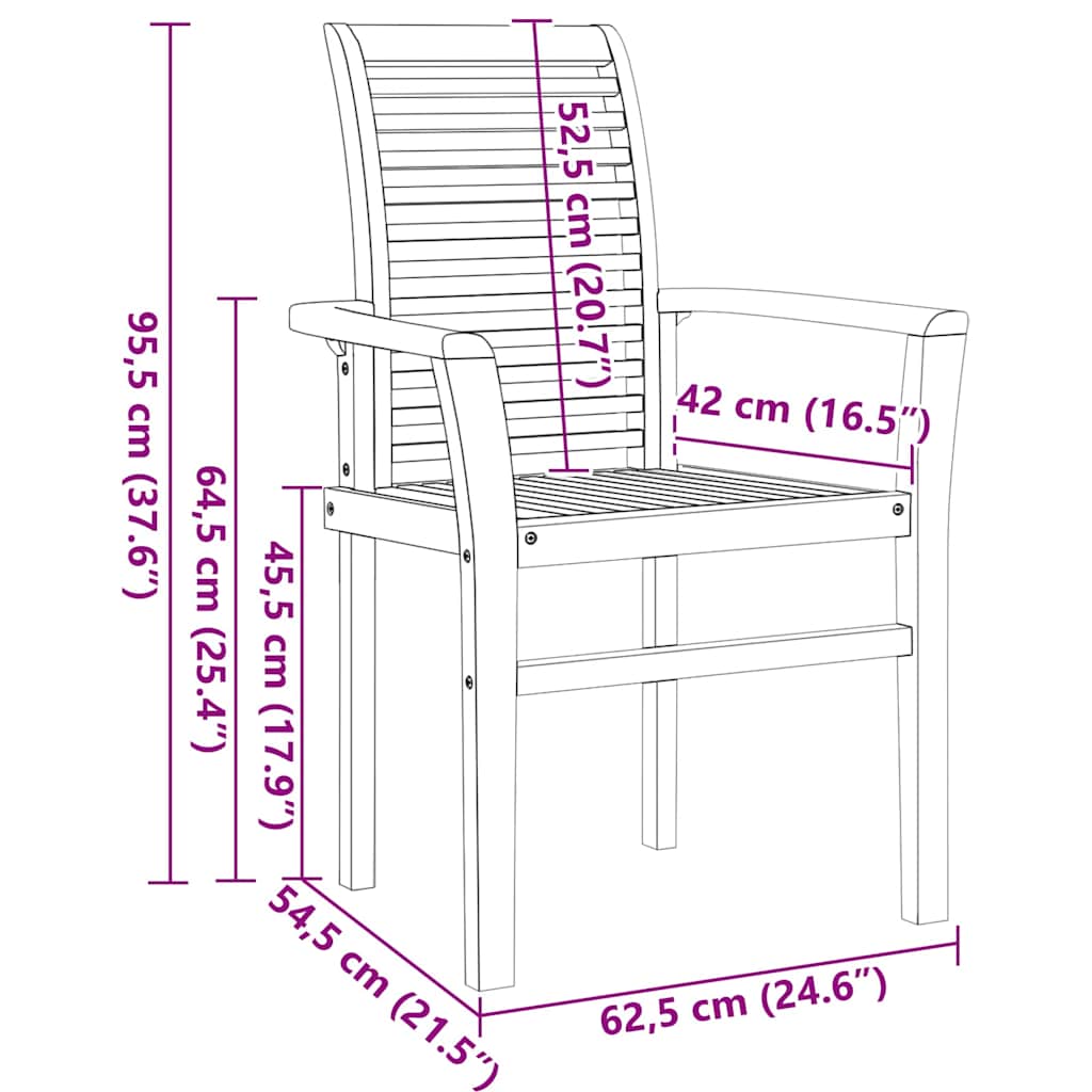 Ensemble de salle à manger pour jardin 5 pcs Marron - XIOS