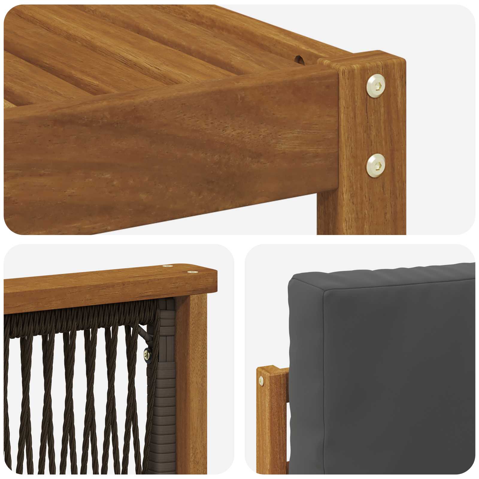 Ensemble de canapés d'extérieur 4 pcs Naturel et Anthracite - XIOS