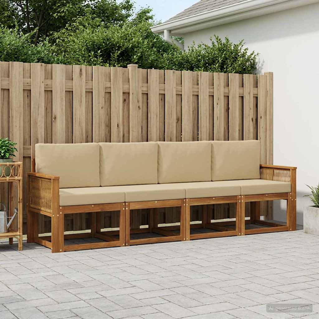 Ensemble de canapés d'extérieur 5 pcs Naturel et Beige - XIOS