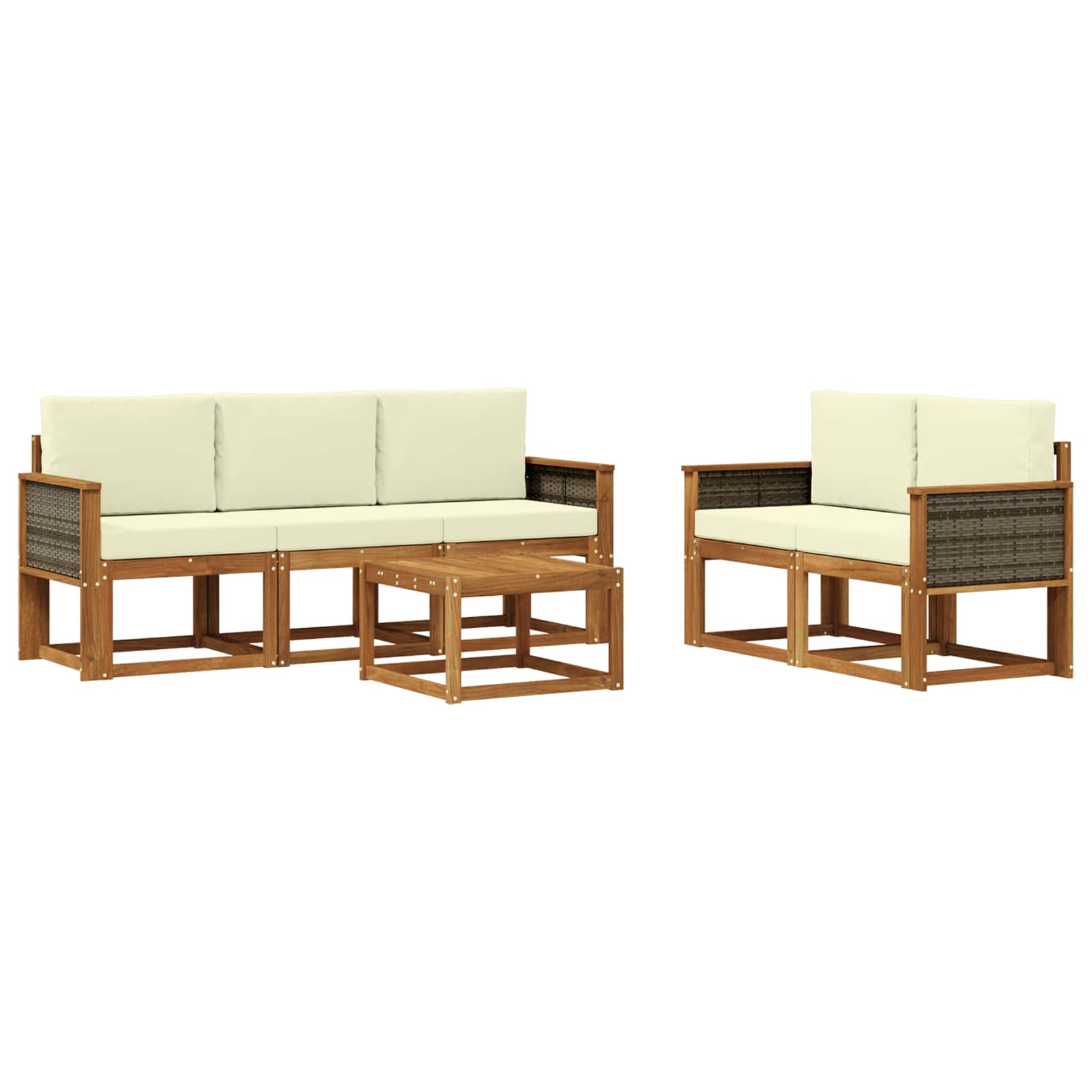 Ensemble de canapés d'extérieur 6 pcs Naturel et Crème - XIOS