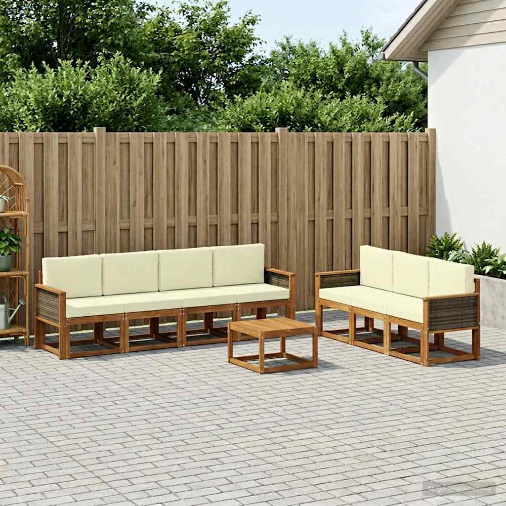 Ensemble de canapés d'extérieur avec coussin 7 pcs - XIOS