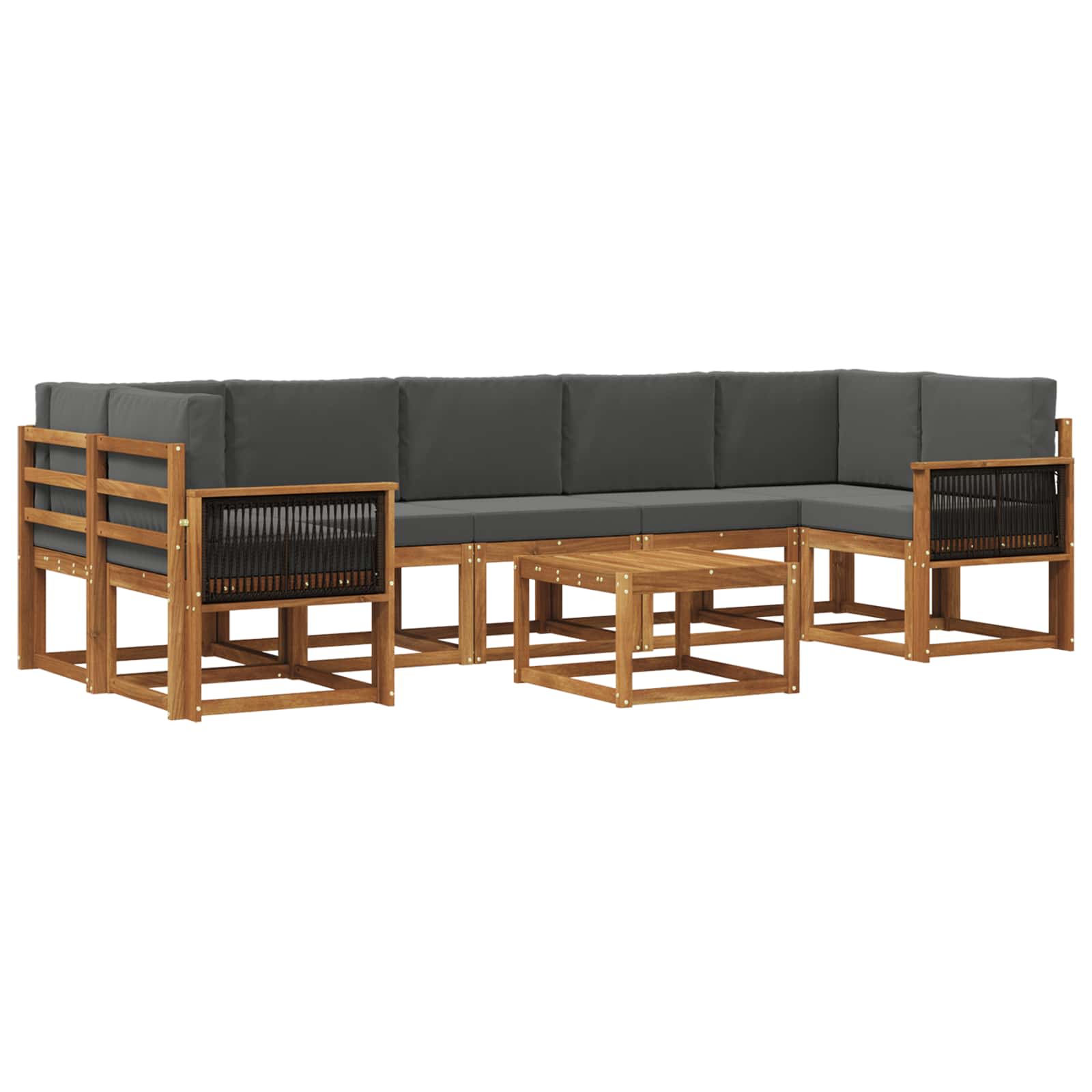 Ensemble de canapés d'extérieur 6 pcs Naturel et Anthracite - XIOS