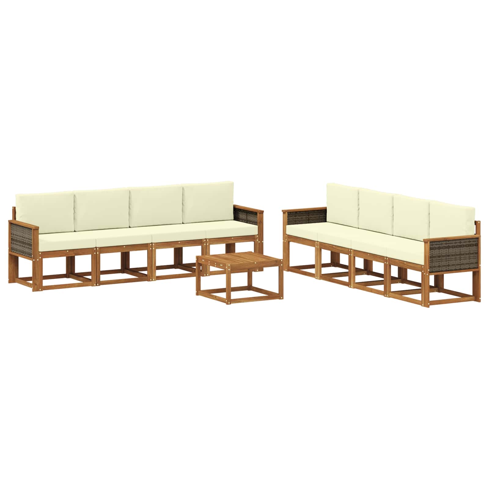Ensemble de canapés d'extérieur 7 pcs Naturel et Crème - XIOS