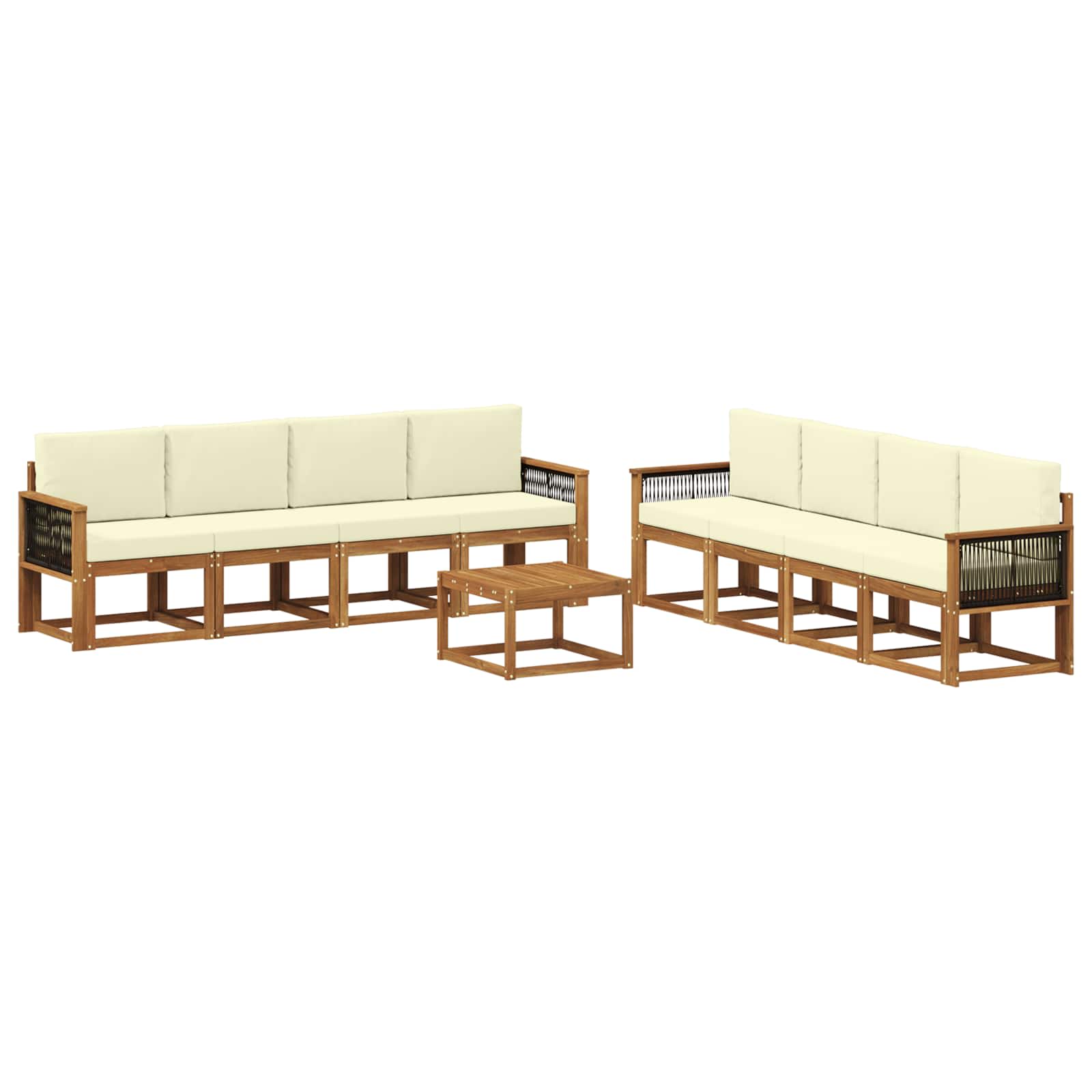 Ensemble de canapés d'extérieur 7 pcs Naturel et Crème - XIOS