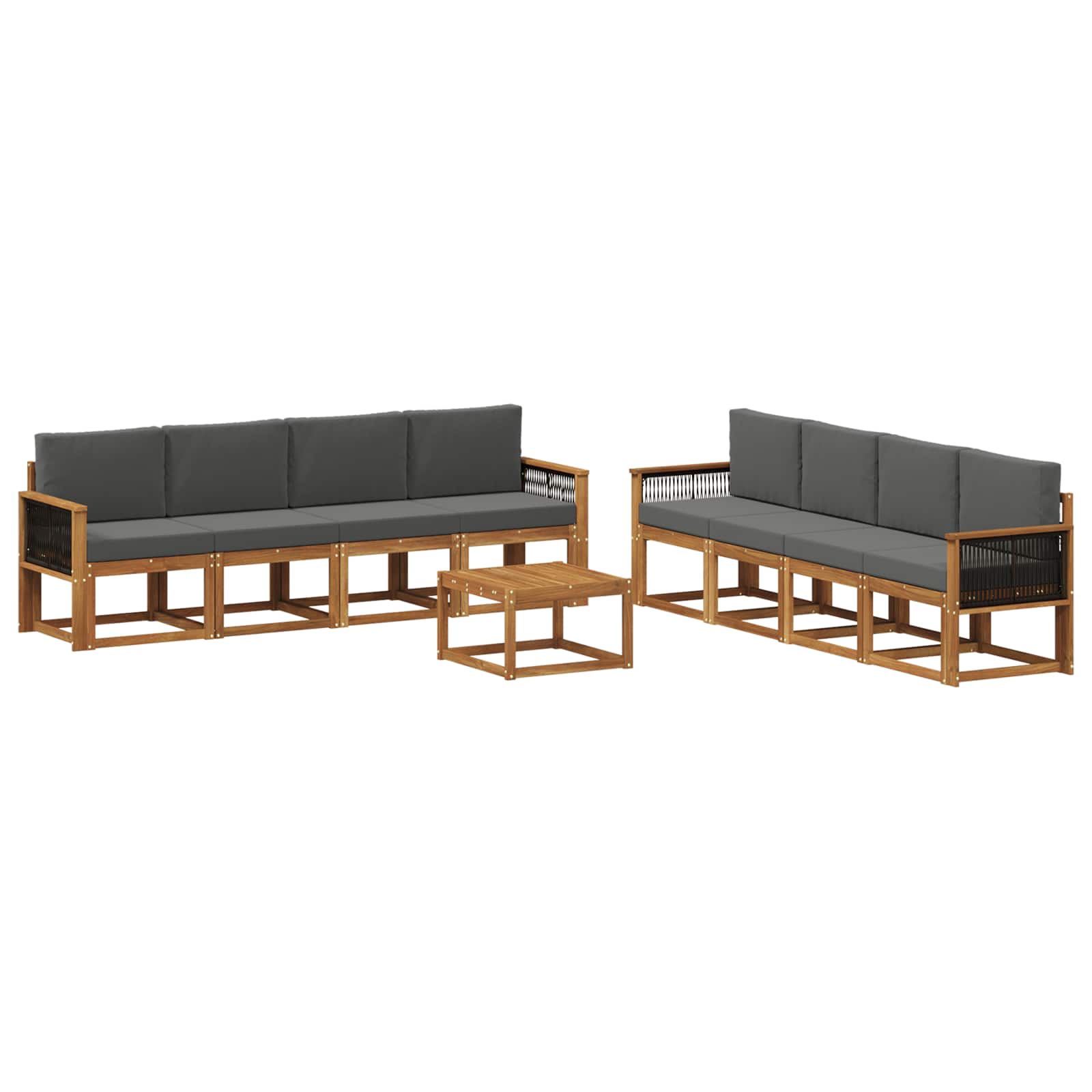 Ensemble de canapés d'extérieur 7 pcs Naturel et Anthracite - XIOS