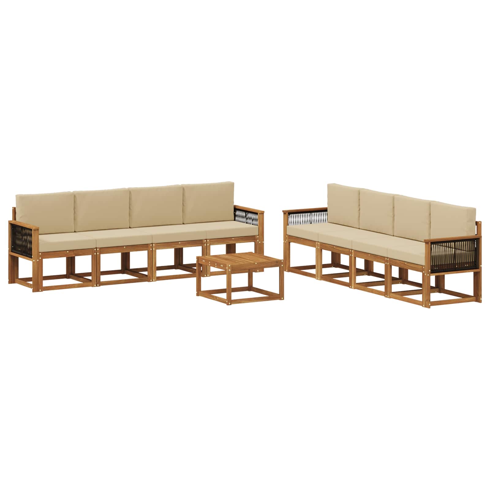 Ensemble de canapés d'extérieur avec coussin 7 pcs Naturel - XIOS
