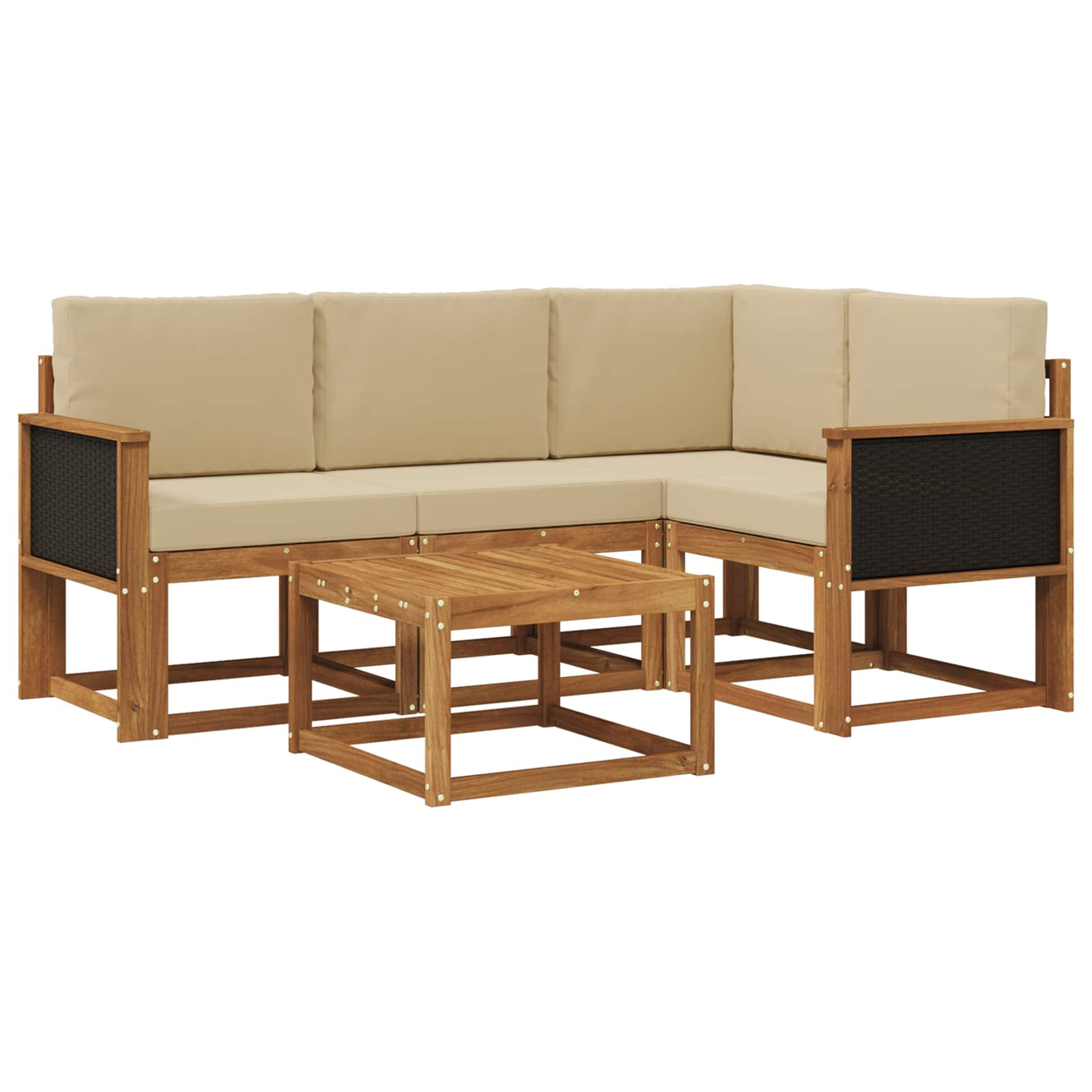 Ensemble de canapés d'extérieur 5 pcs Naturel et Beige - XIOS