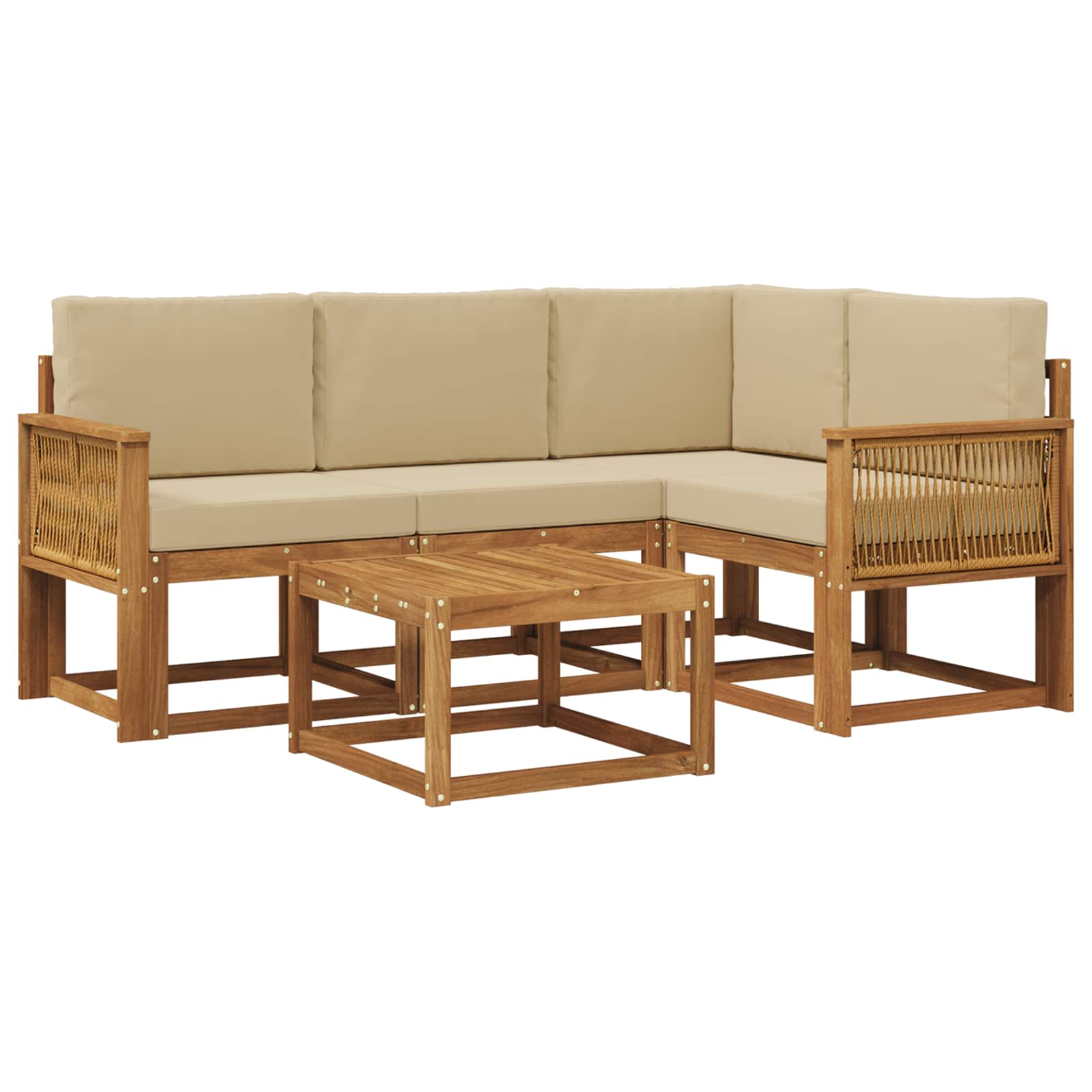 Ensemble de canapés d'extérieur 5 pcs Naturel et Beige - XIOS