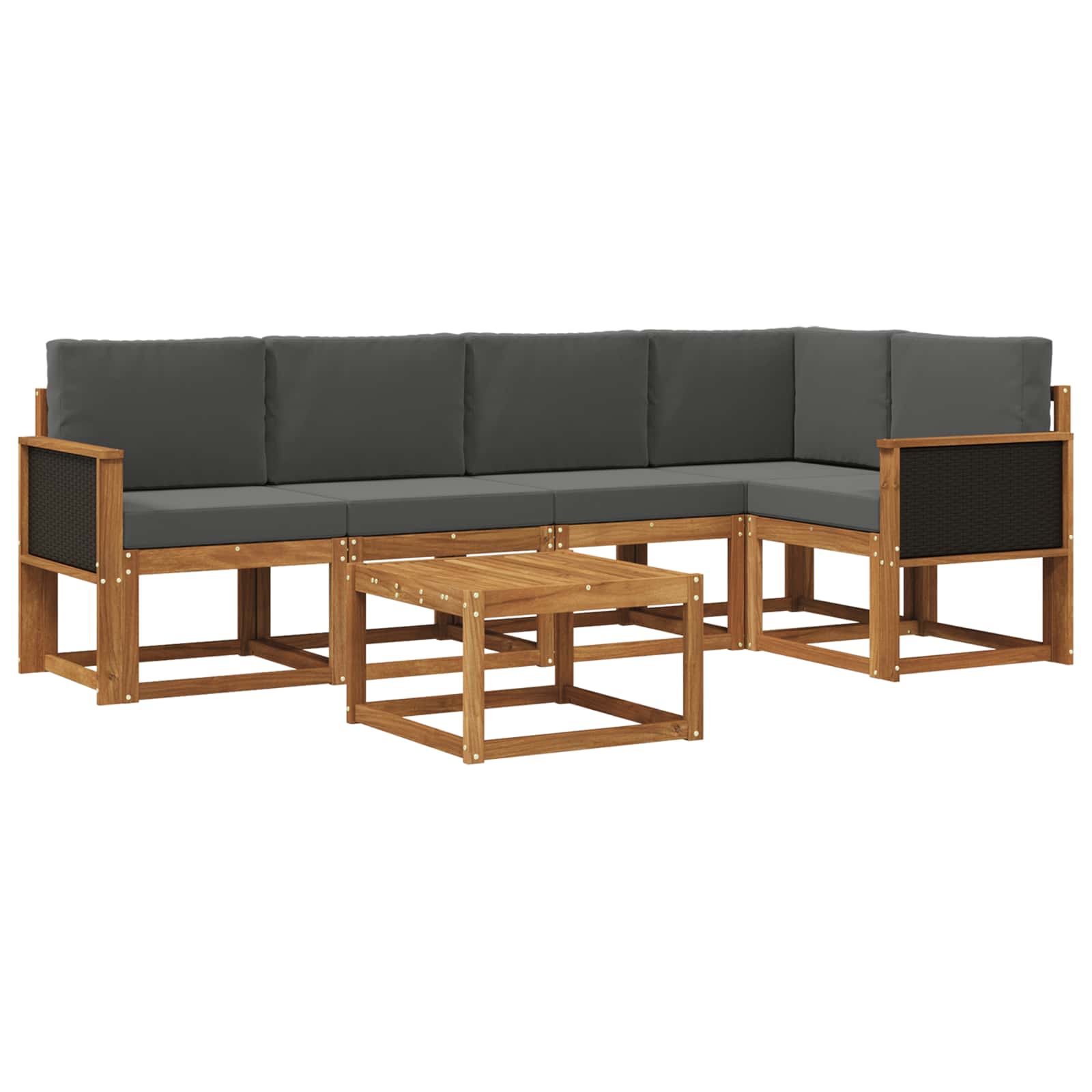 Ensemble de canapés d'extérieur 6 pcs Naturel et Anthracite - XIOS