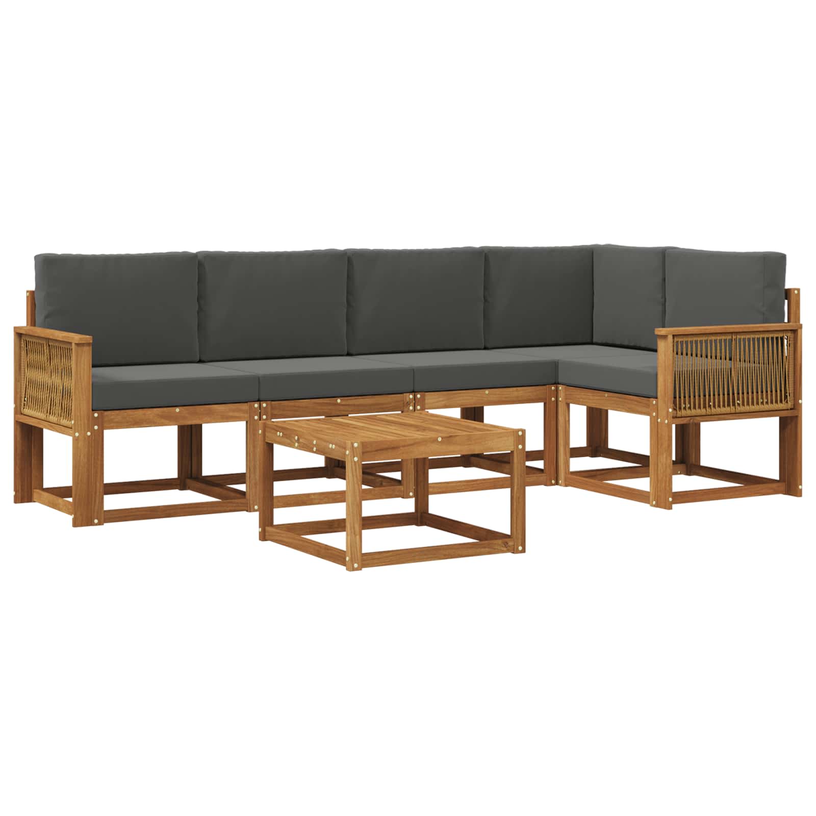 Ensemble de canapés d'extérieur 6 pcs Naturel et Anthracite - XIOS