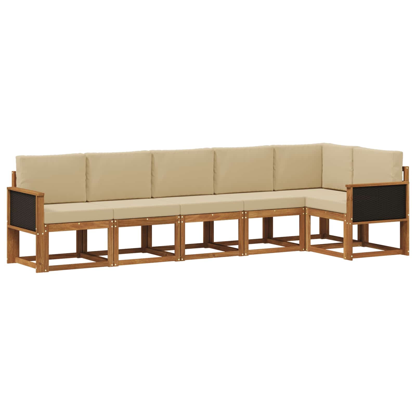 Ensemble de canapés d'extérieur 6 pcs Naturel et Beige - XIOS