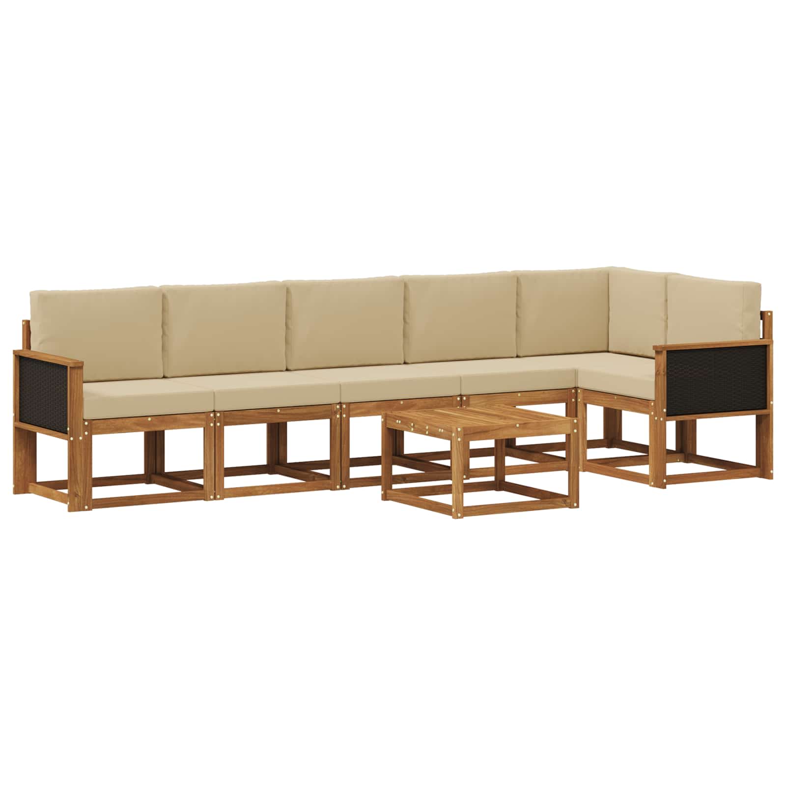 Ensemble de canapés d'extérieur 7 pcs Naturel et Beige - XIOS