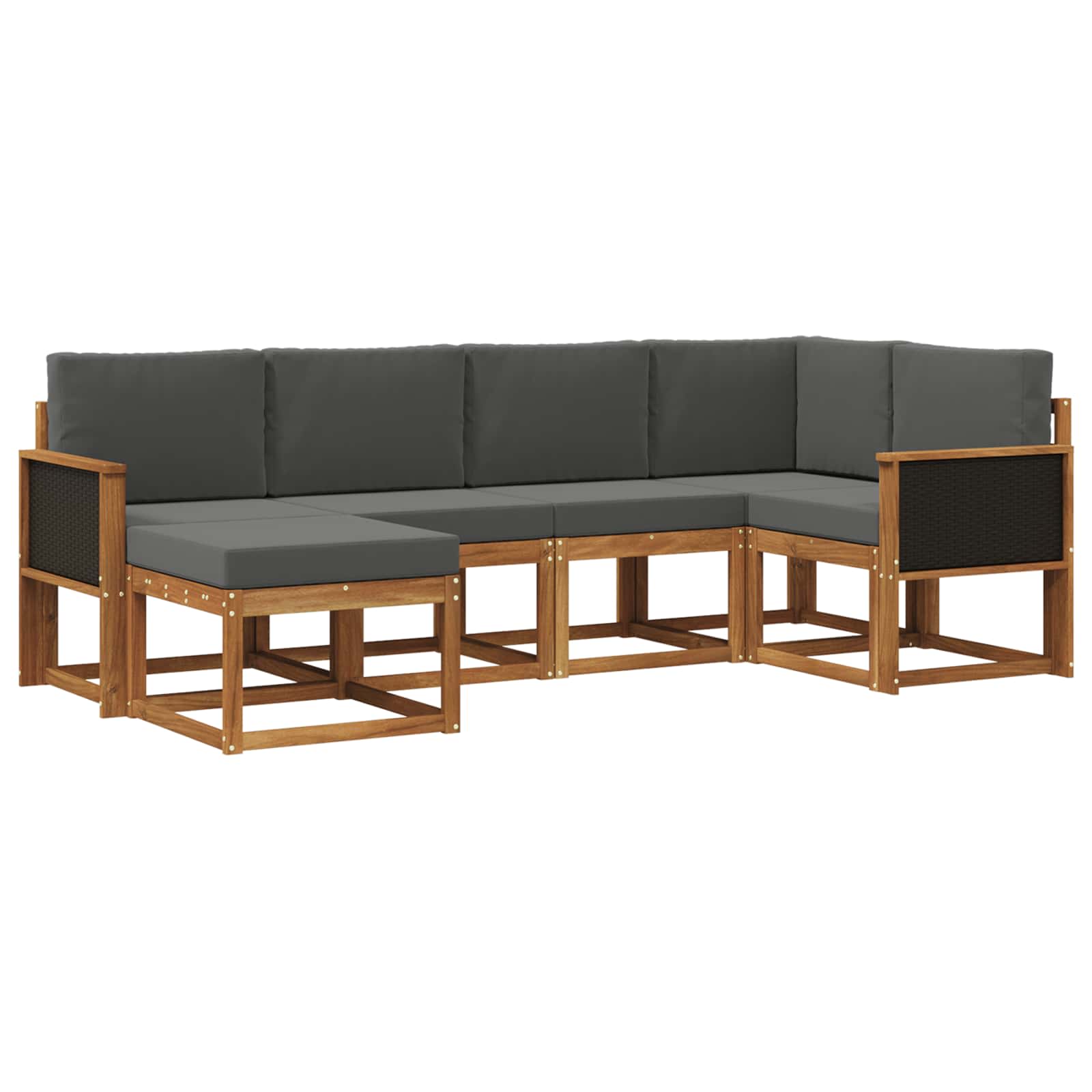 Ensemble de canapés d'extérieur 6 pcs Naturel et Anthracite - XIOS