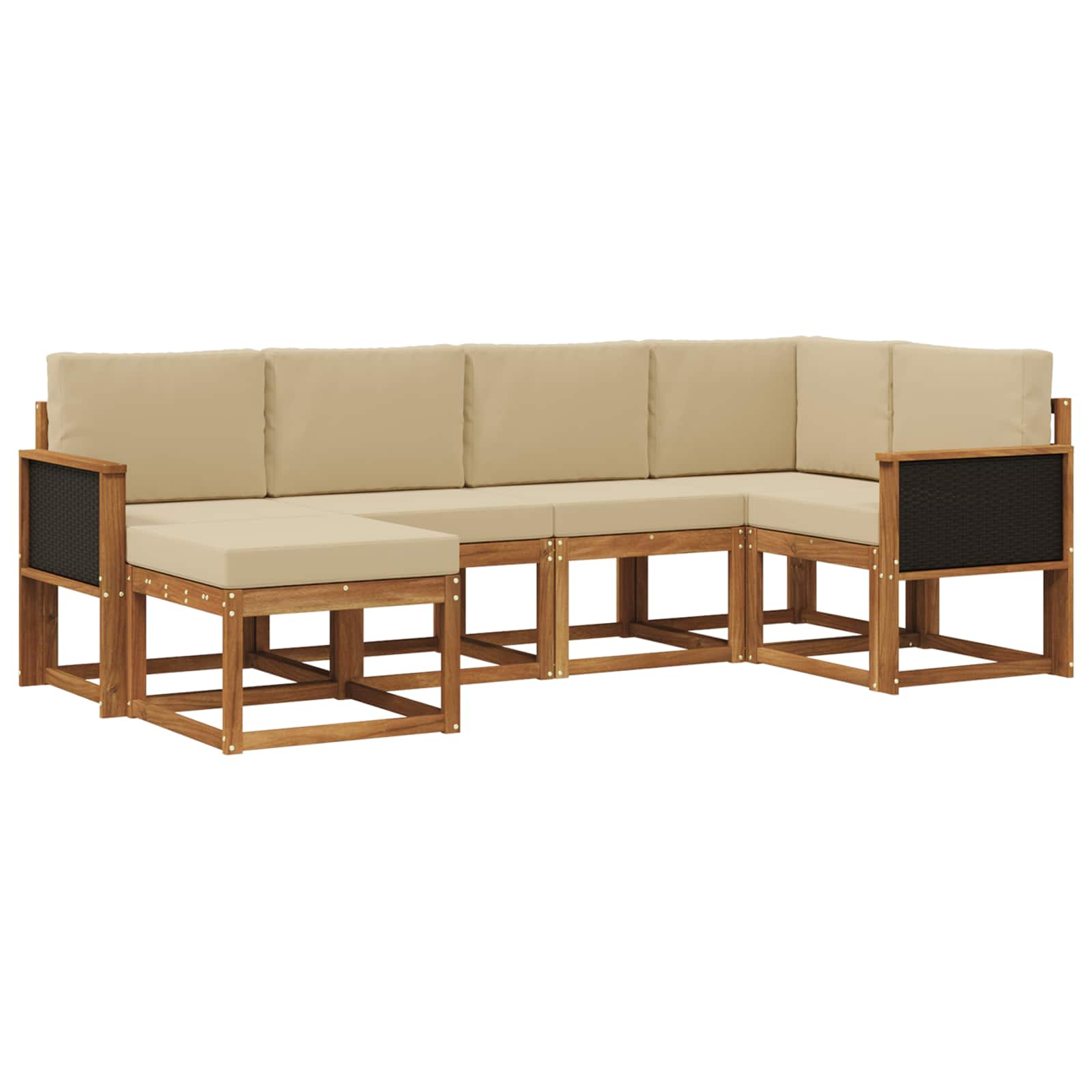 Ensemble de canapés d'extérieur 6 pcs Naturel et Beige - XIOS