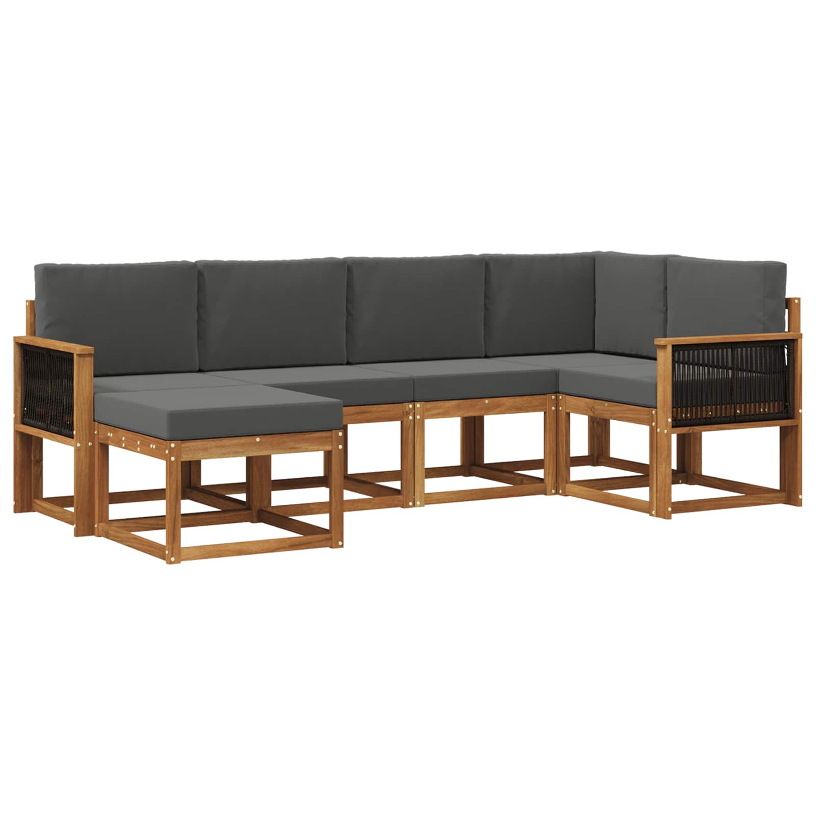 Ensemble de canapés d'extérieur 6 pcs Naturel et Anthracite - XIOS