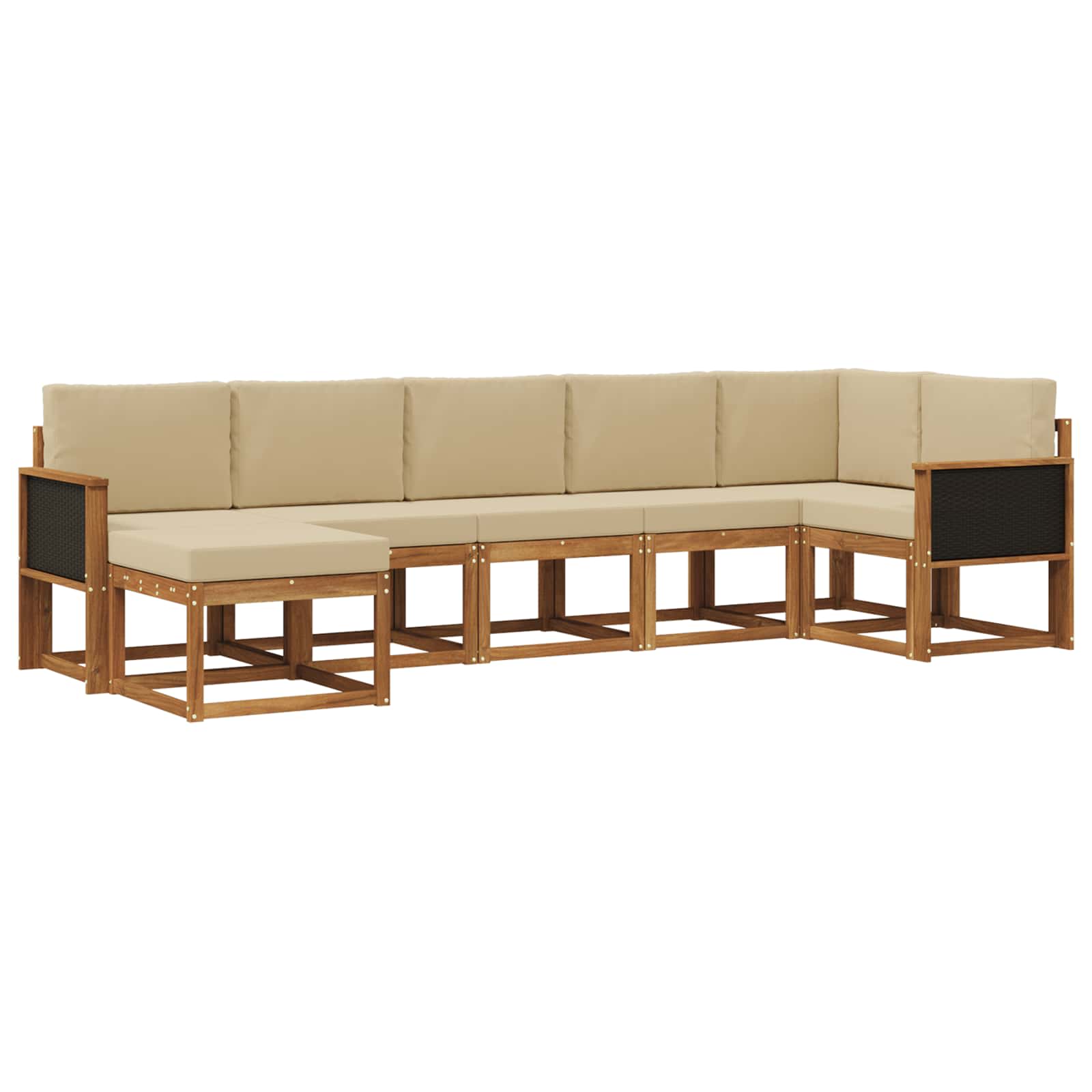 Ensemble de canapés d'extérieur 7 pcs Naturel et Beige - XIOS