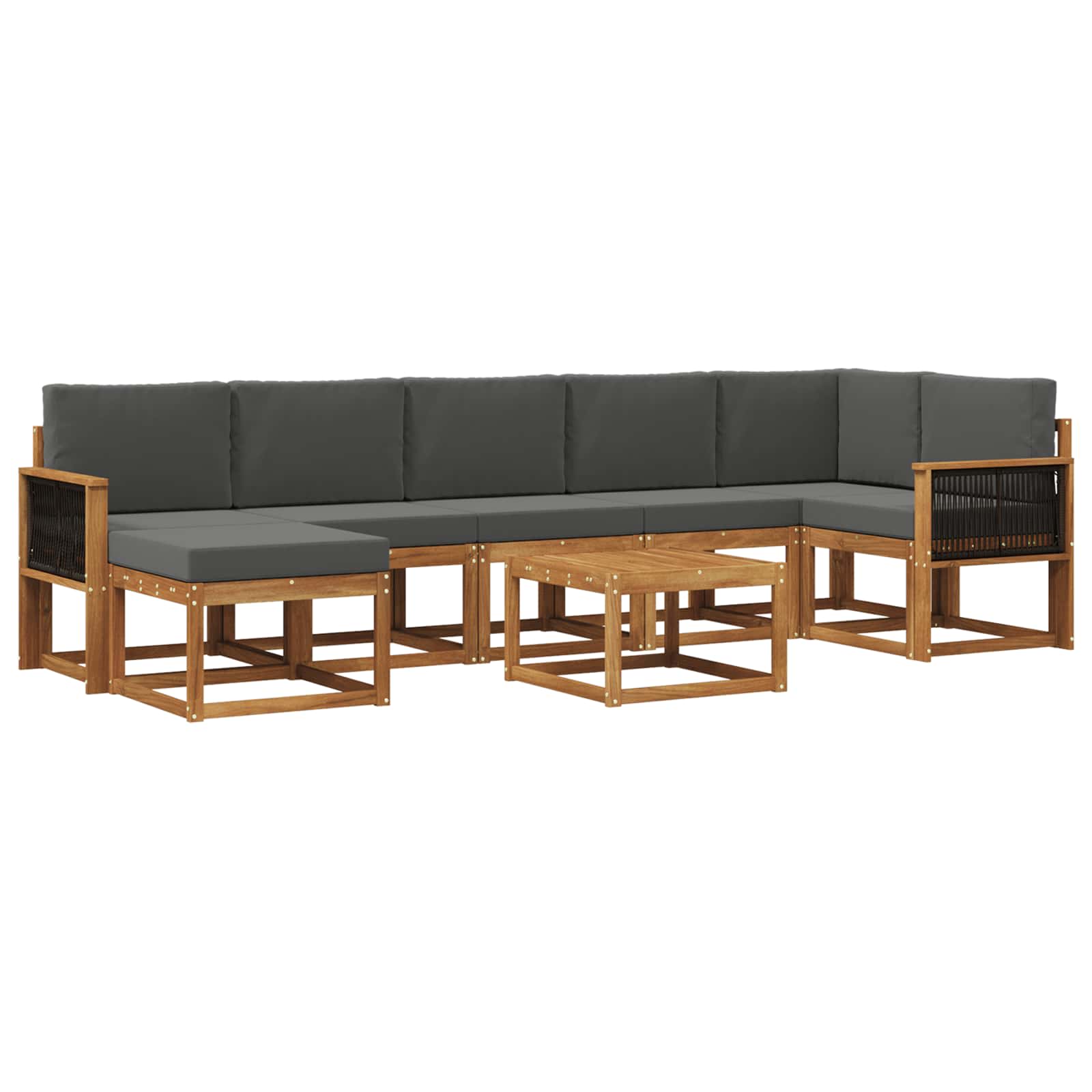 Ensemble de canapés d'extérieur 8 pcs Naturel et Anthracite - XIOS