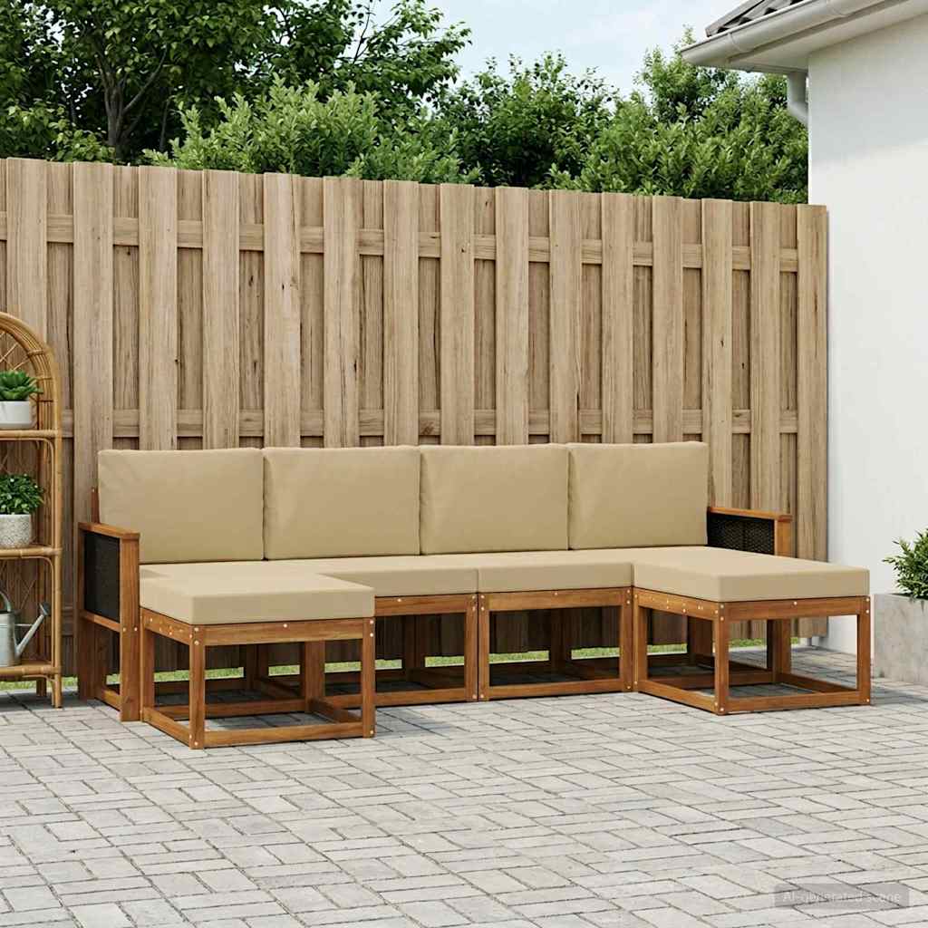 Ensemble de canapés d'extérieur 6 pcs Naturel et Beige - XIOS