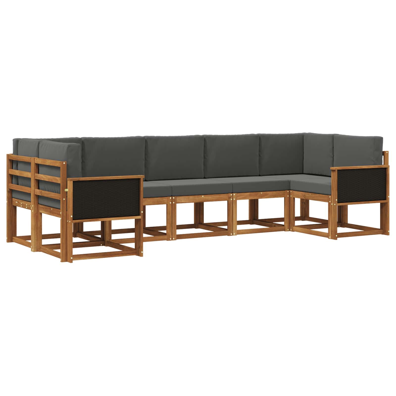 Ensemble de canapés d'extérieur 7 pcs Naturel et Anthracite - XIOS