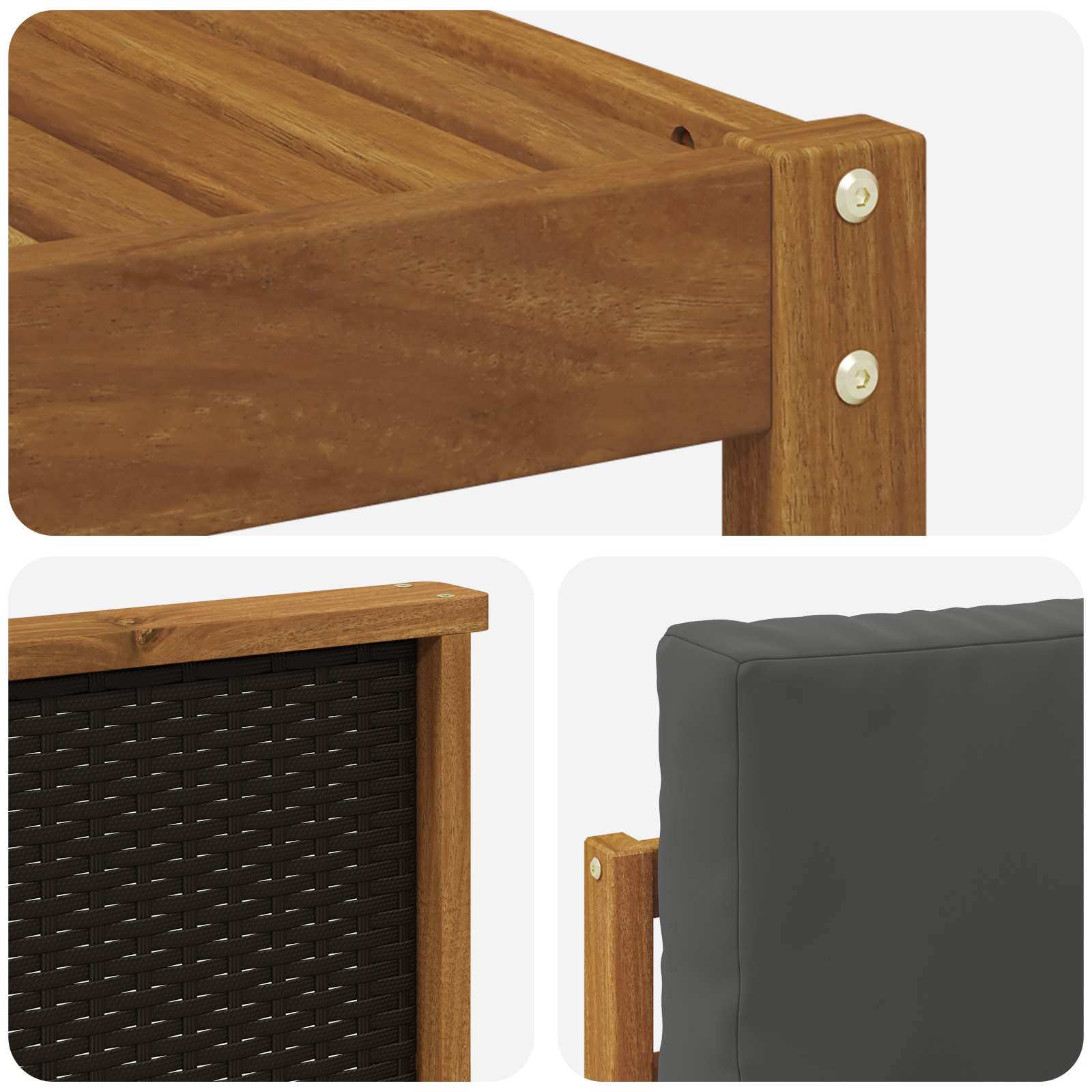 Ensemble de canapés d'extérieur 11 pcs Naturel et Anthracite - XIOS