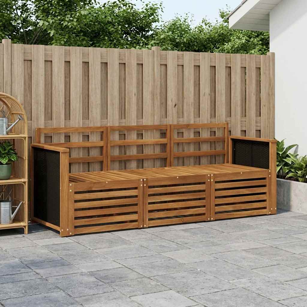 Ensembles de canapés 3 pc Bois d'Acacia Massif