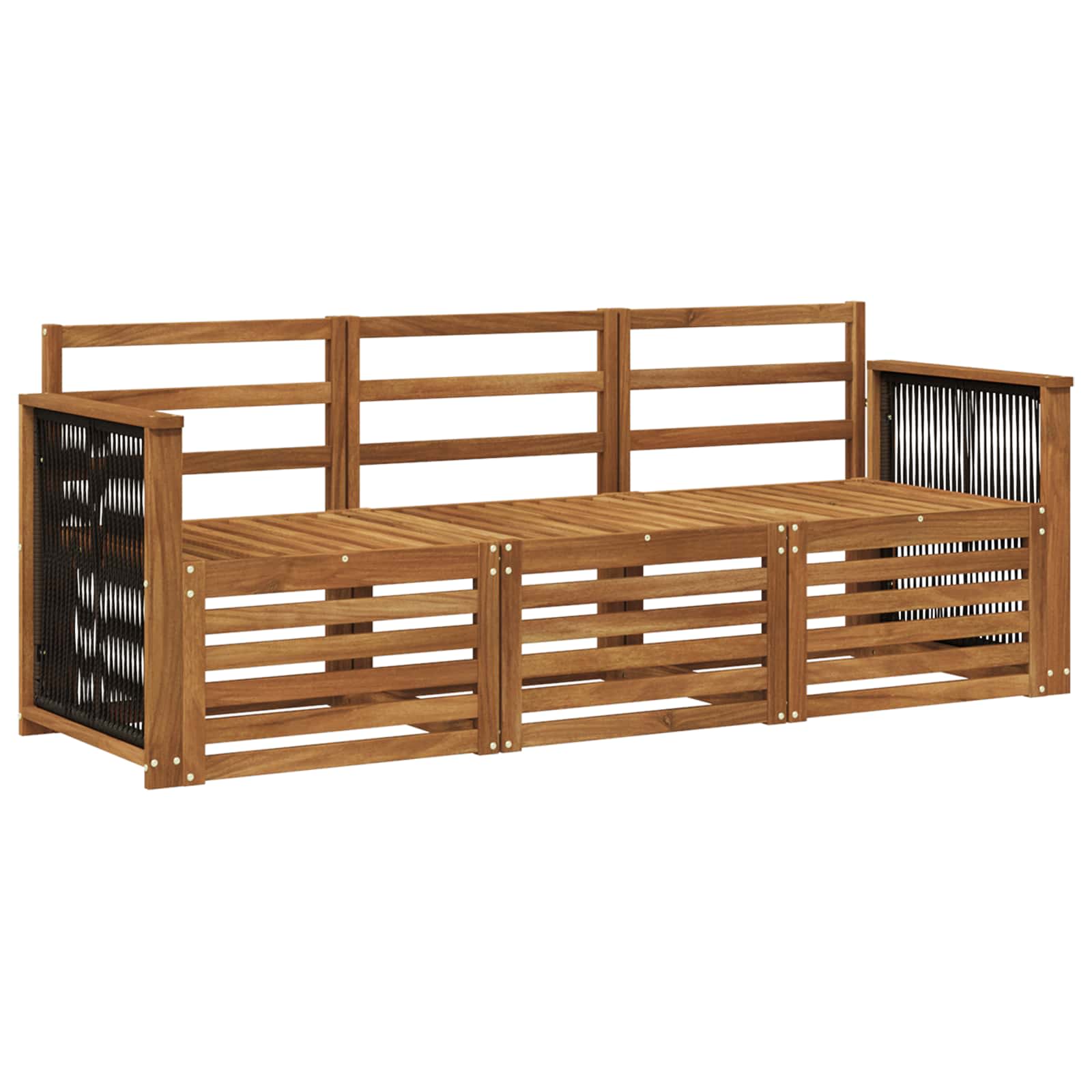 Ensembles de canapés 3 pc Bois d'Acacia Massif