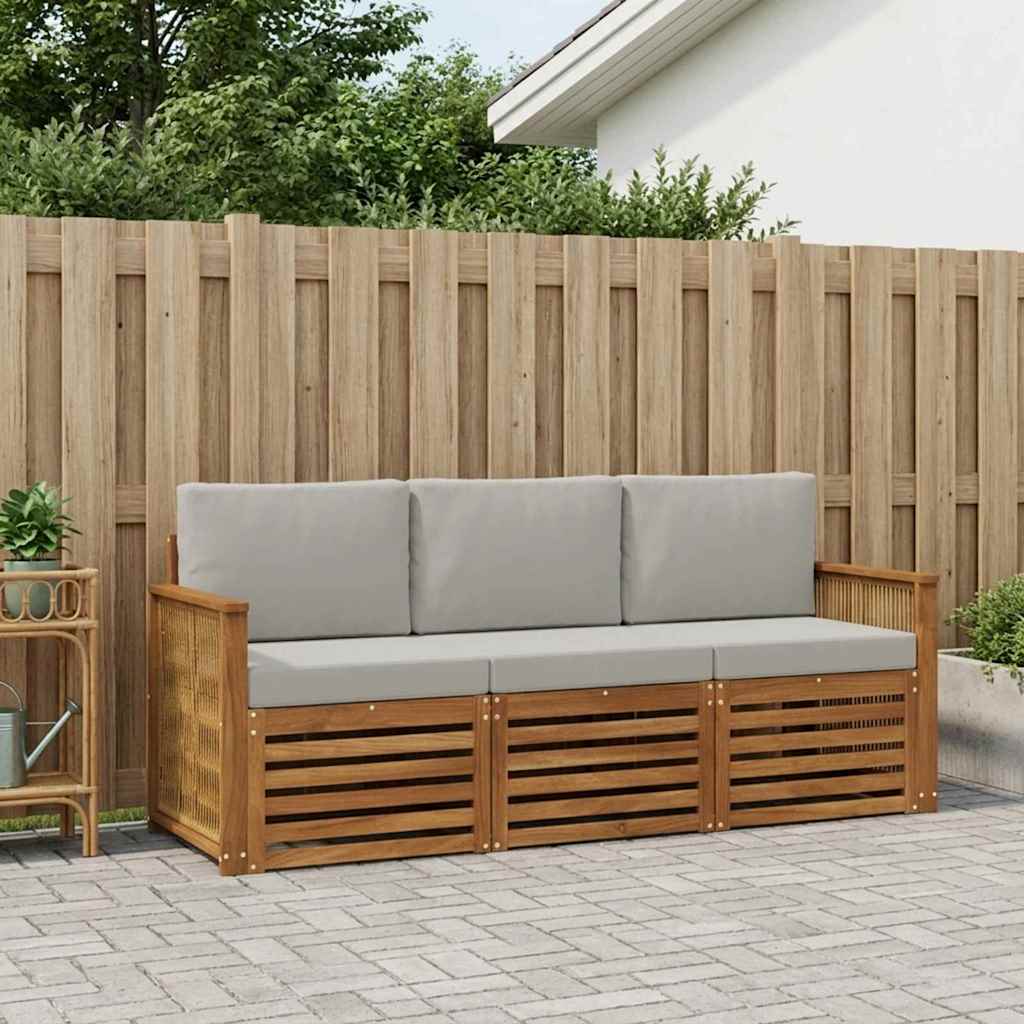 Ensembles de canapés avec coussin 3 pcs Bois d'Acacia Massif - XIOS