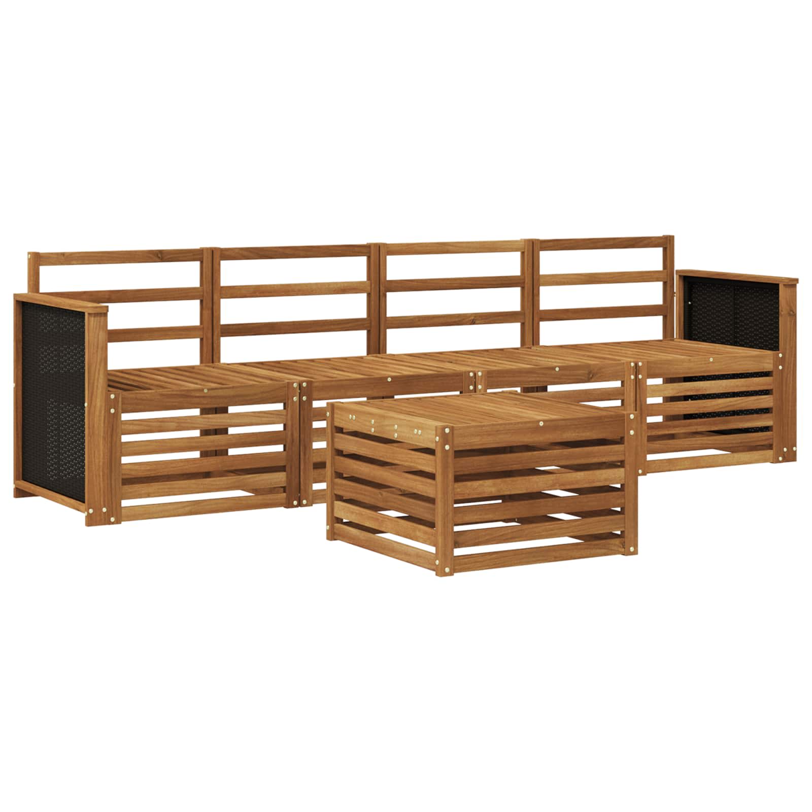 Ensemble de canapés d'extérieur 5 pcs Naturel - XIOS