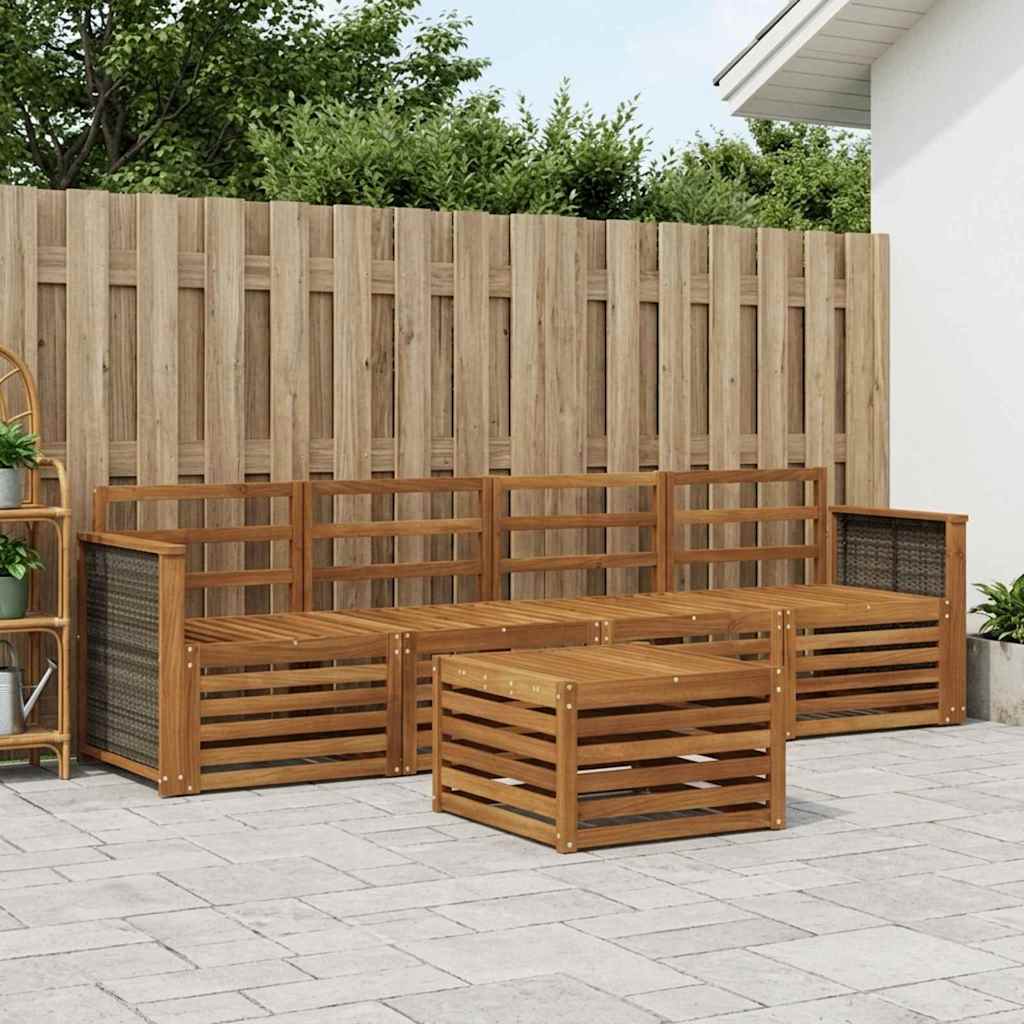 Ensemble de canapés d'extérieur 5 pcs Naturel - XIOS