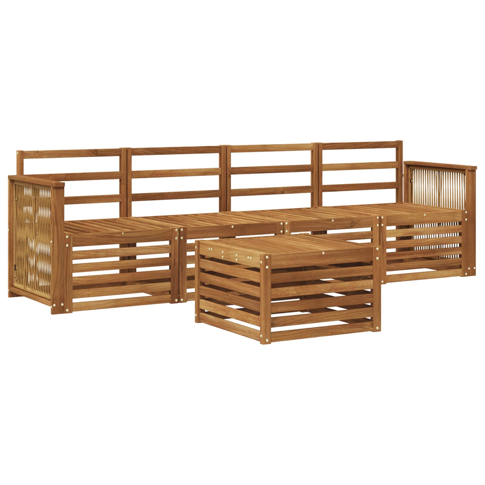 Ensemble de canapés d'extérieur 5 pcs Naturel - XIOS