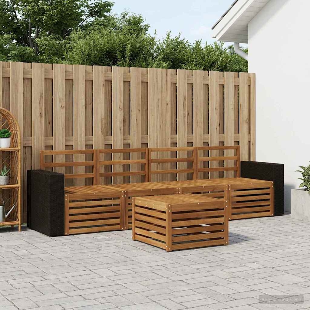 Ensemble de canapés d'extérieur 5 pcs Naturel - XIOS