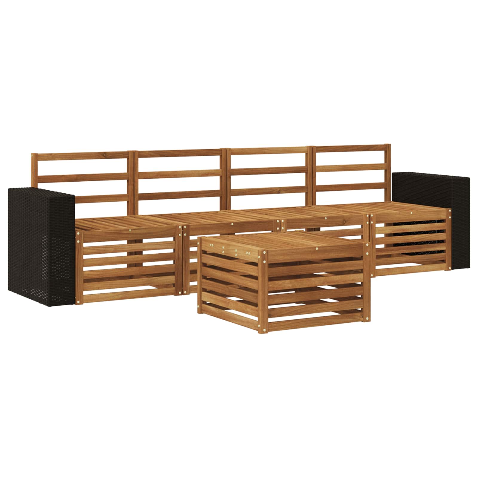 Ensemble de canapés d'extérieur 5 pcs Naturel - XIOS