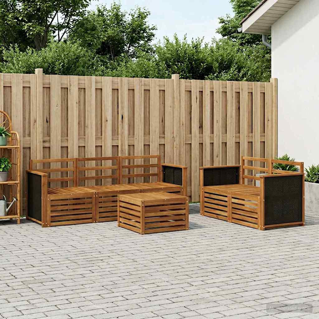Ensembles de canapés 6 pcs Bois d'Acacia Massif - XIOS