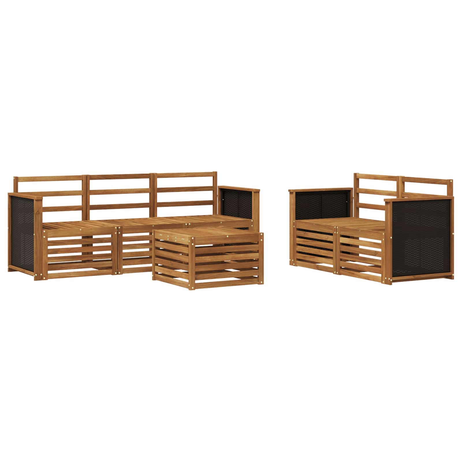 Ensembles de canapés 6 pcs Bois d'Acacia Massif - XIOS