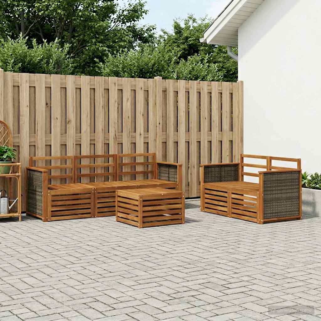 Ensembles de canapés 6 pcs Bois d'Acacia Massif - XIOS