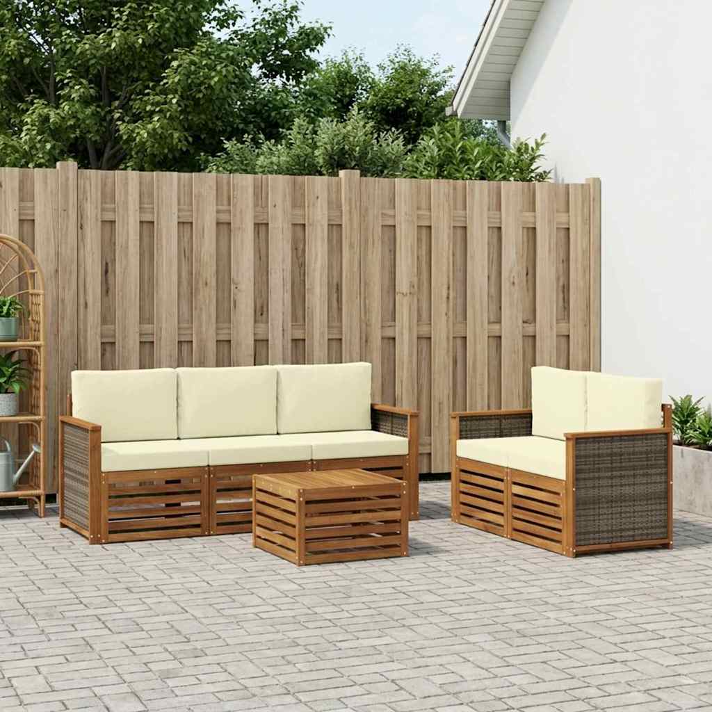 Ensembles de canapés 6 pcs Bois d'Acacia Massif - XIOS
