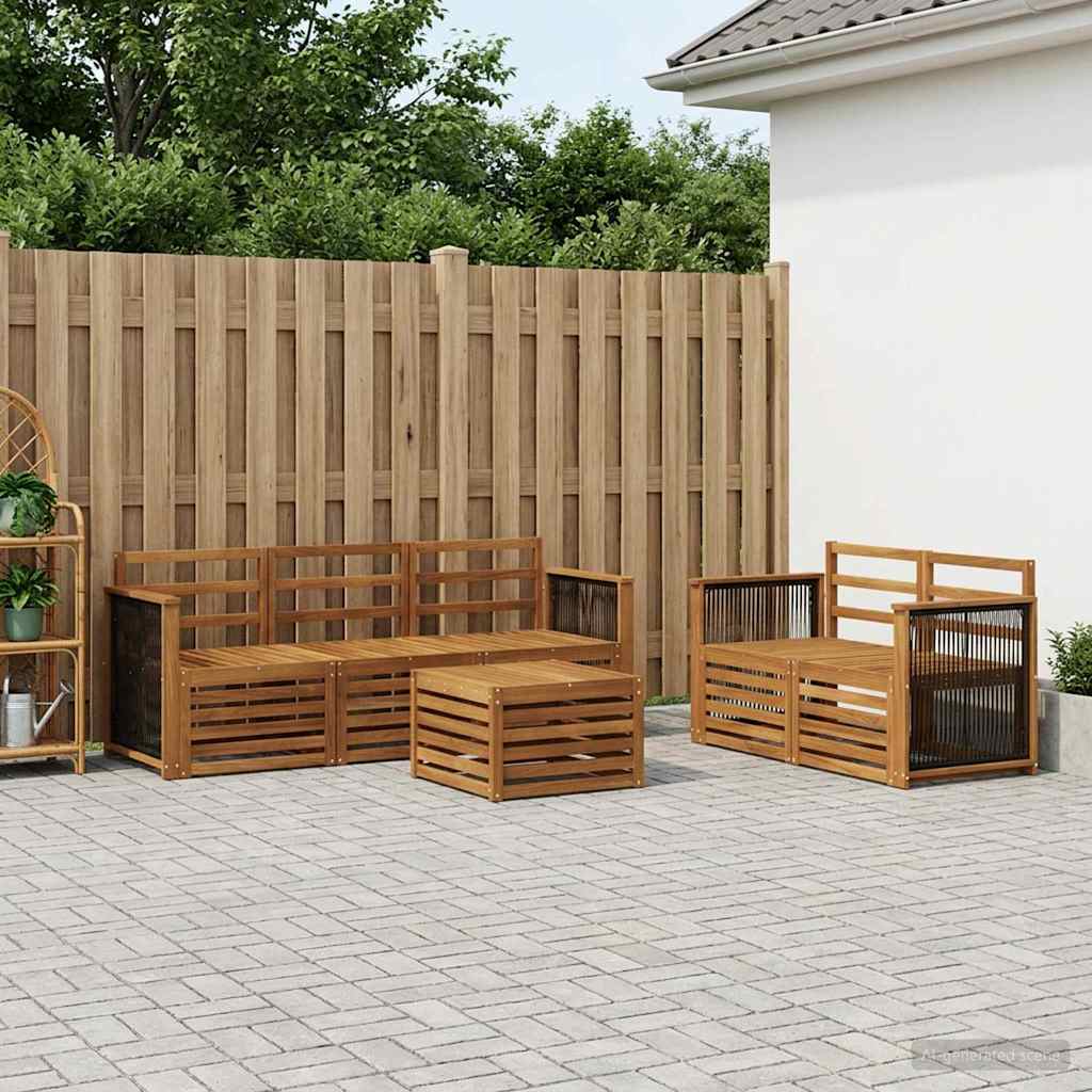 Ensembles de canapés 6 pcs Bois d'Acacia Massif - XIOS