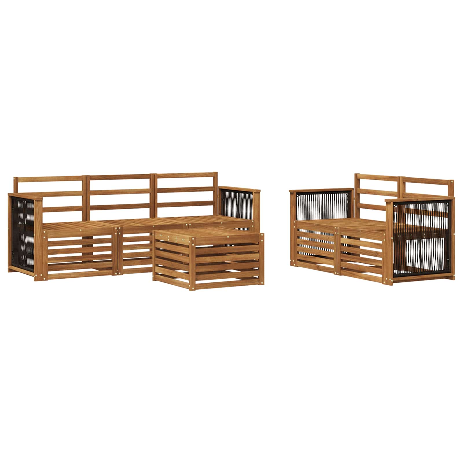 Ensembles de canapés 6 pcs Bois d'Acacia Massif - XIOS