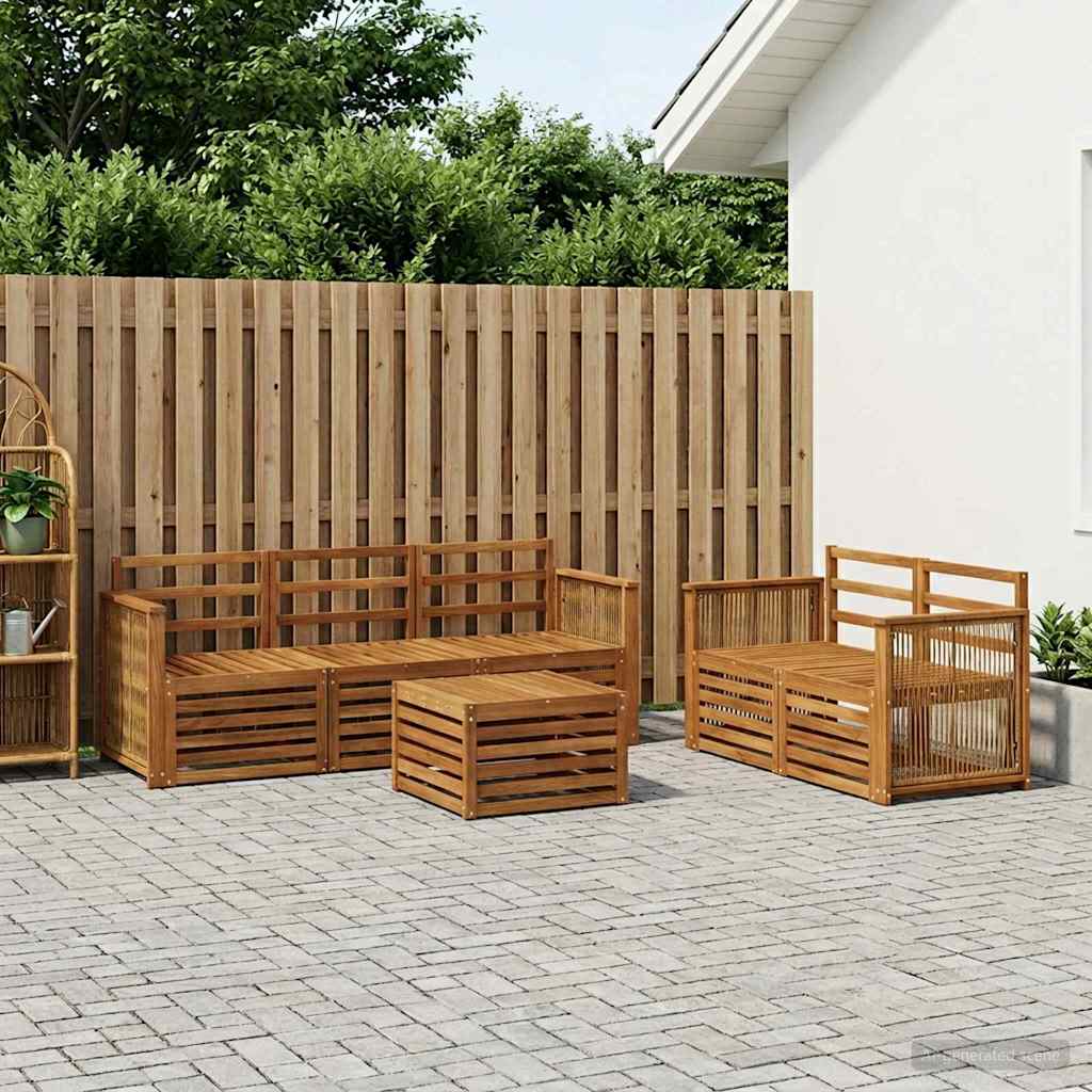 Ensembles de canapés 6 pcs Bois d'Acacia Massif - XIOS