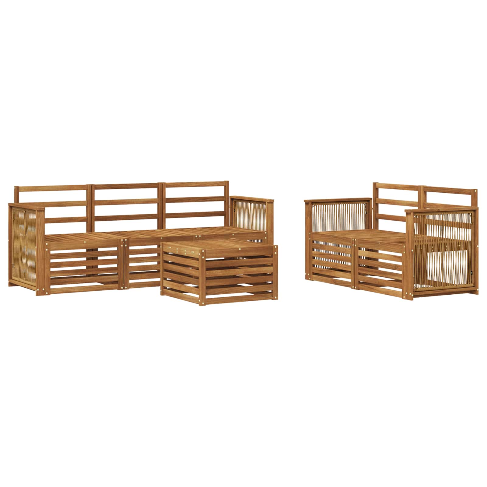 Ensembles de canapés 6 pcs Bois d'Acacia Massif - XIOS