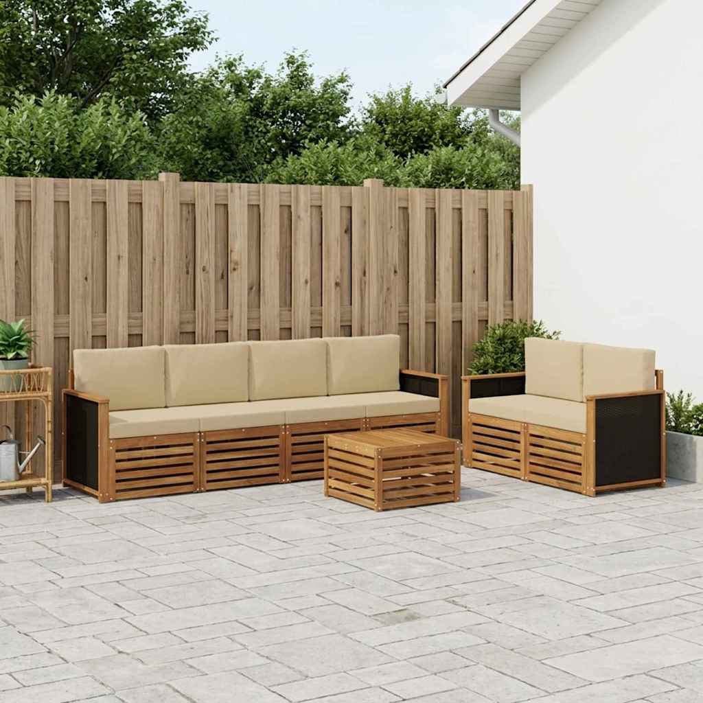 Ensemble de canapés d'extérieur 7 pcs Naturel et Beige - XIOS