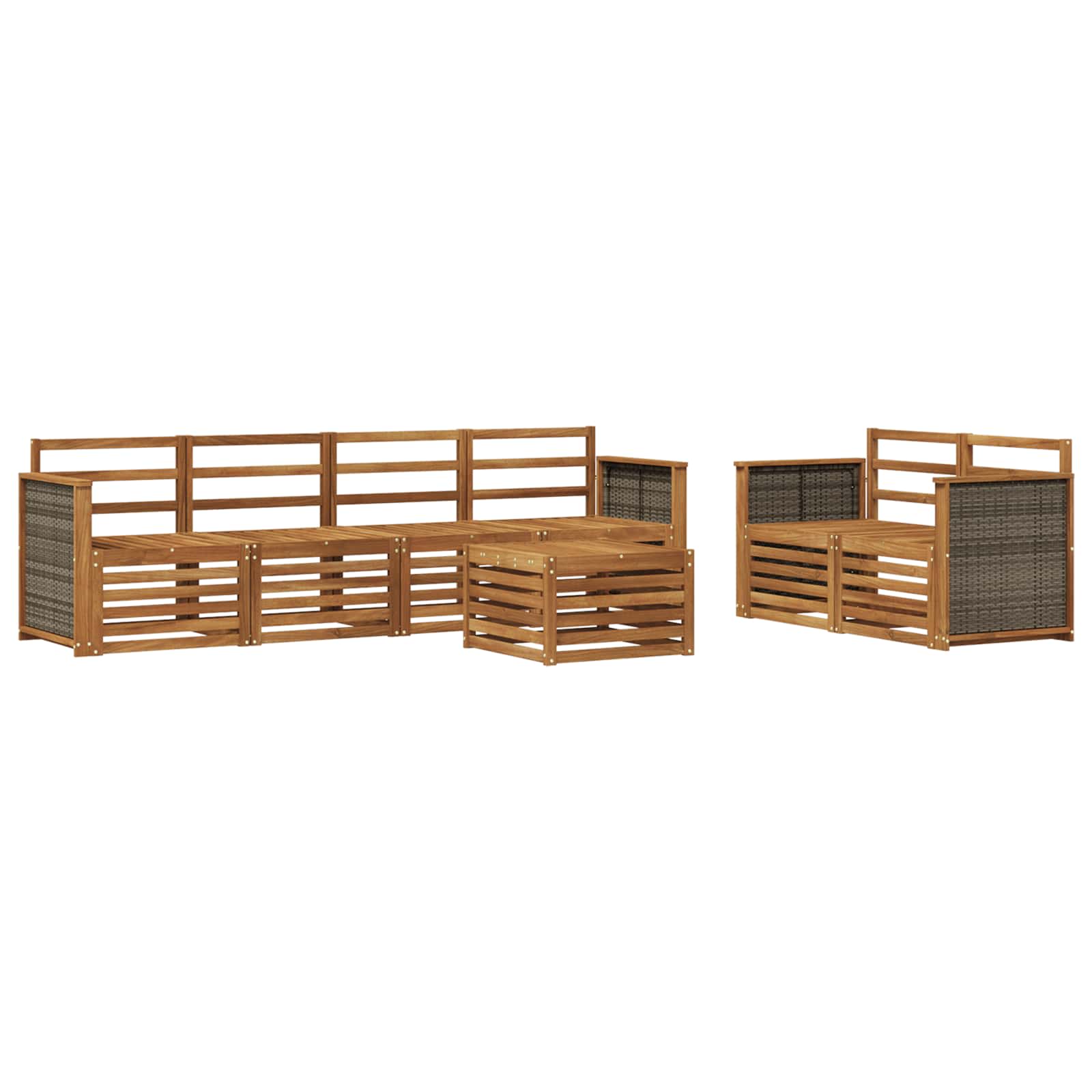 Ensemble de canapés d'extérieur 7 pcs Naturel - XIOS