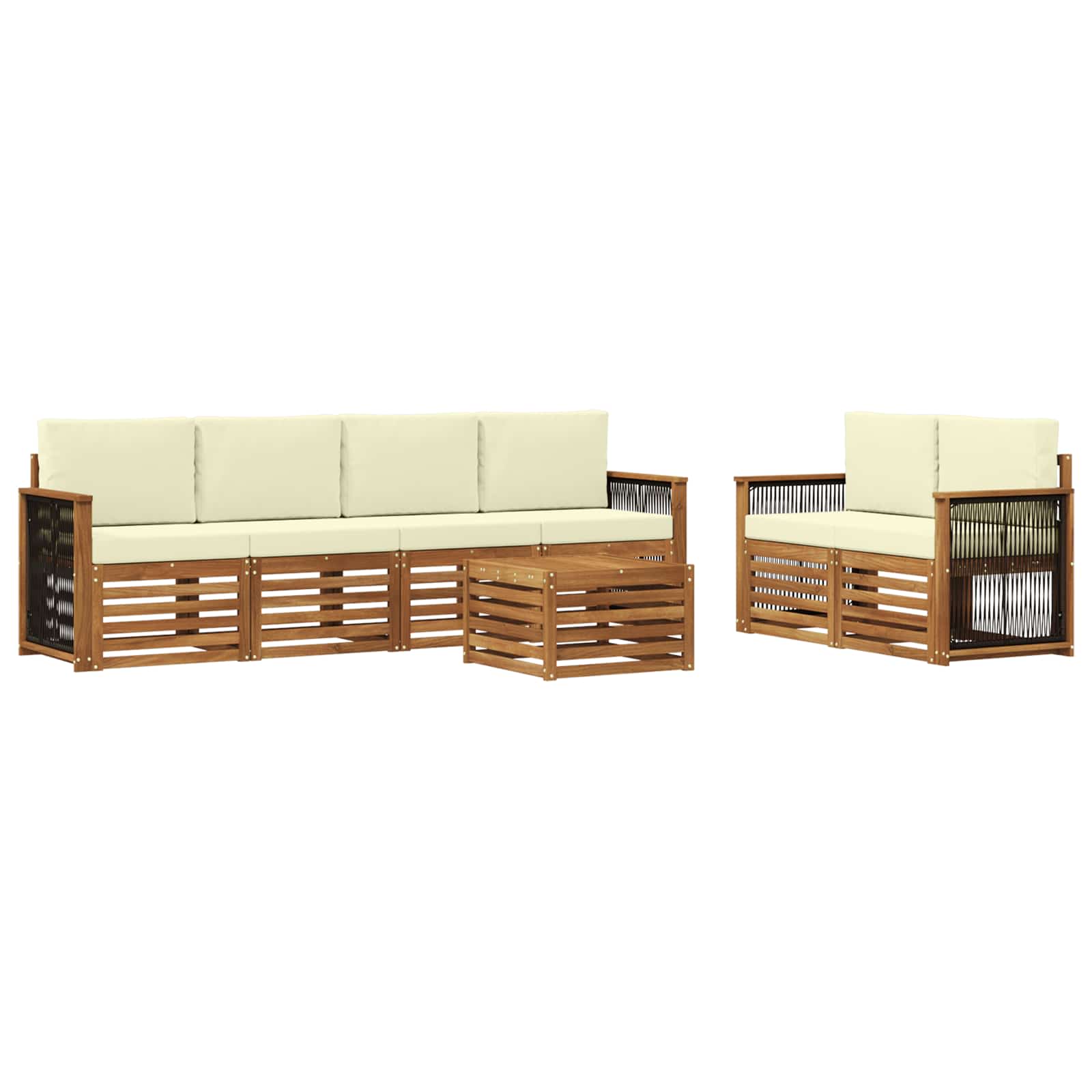 Ensemble de canapés d'extérieur 7 pcs Naturel et Crème - XIOS