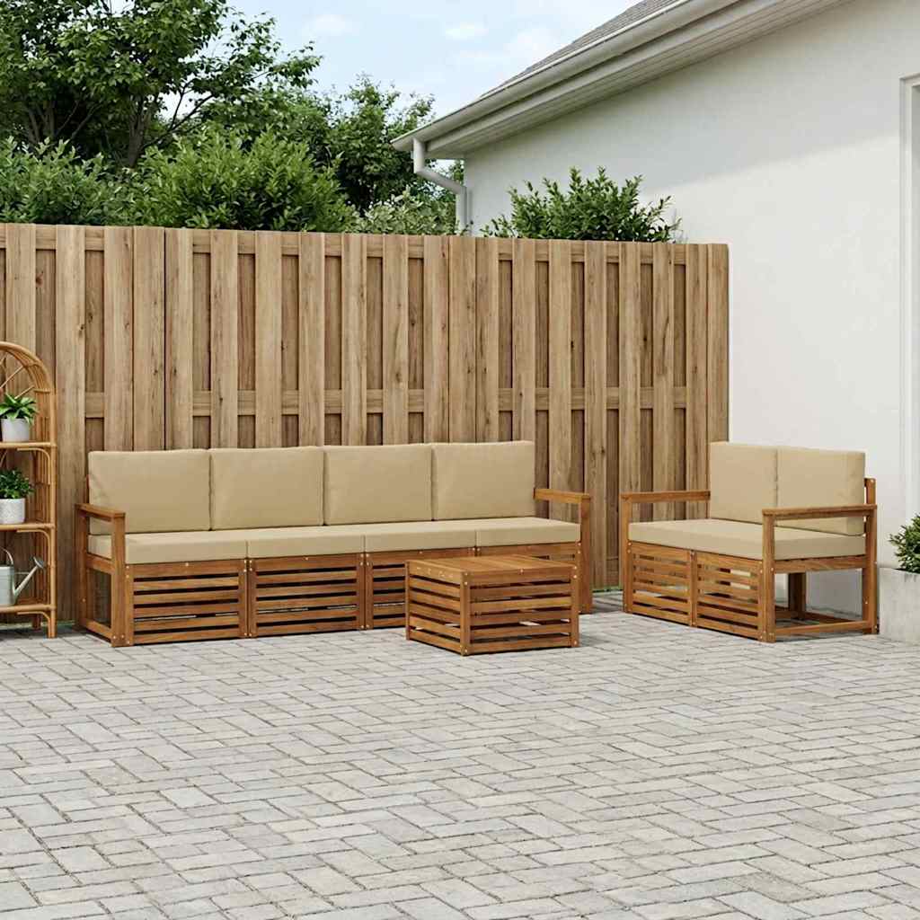 Ensemble de canapés d'extérieur 7 pcs Naturel et Beige - XIOS